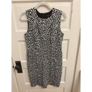 Ann‎ Taylor Women's Black and White Pebble Pattern Sheath Dress Size 6 $128